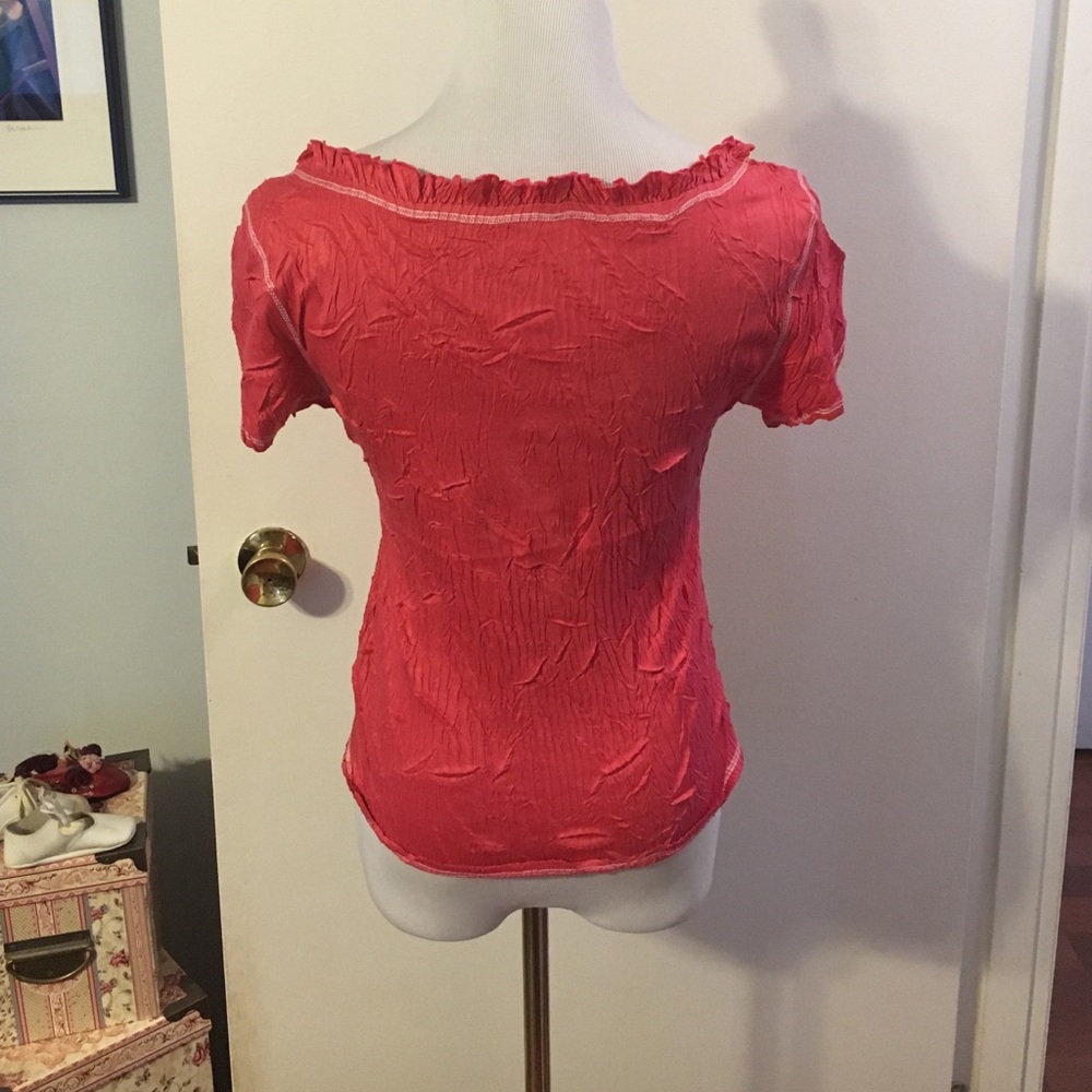 Rosebud Pink Ruffled Top - Picture 3 of 4